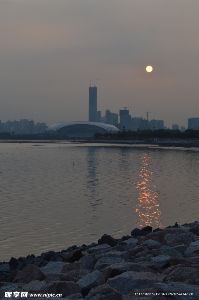 深圳湾 落日
