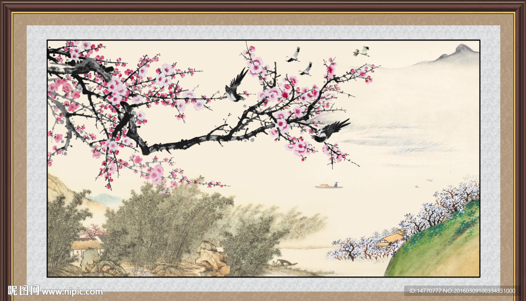 国画梅花