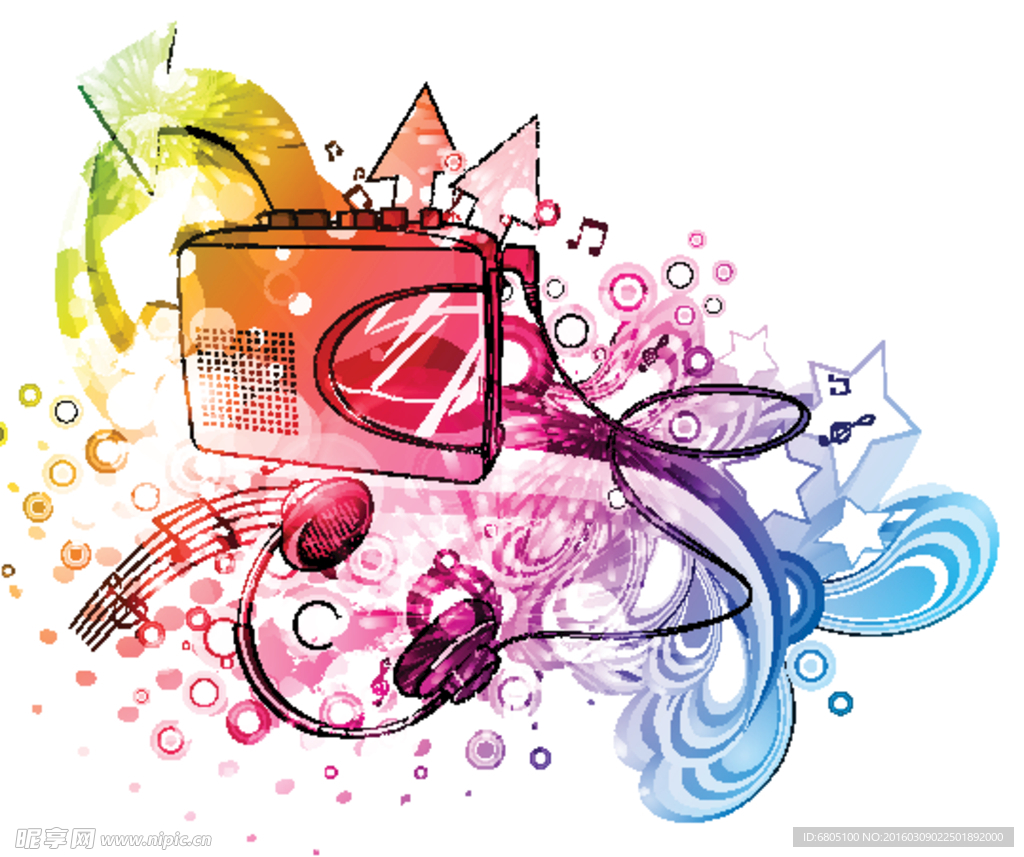 矢量花纹生长素材