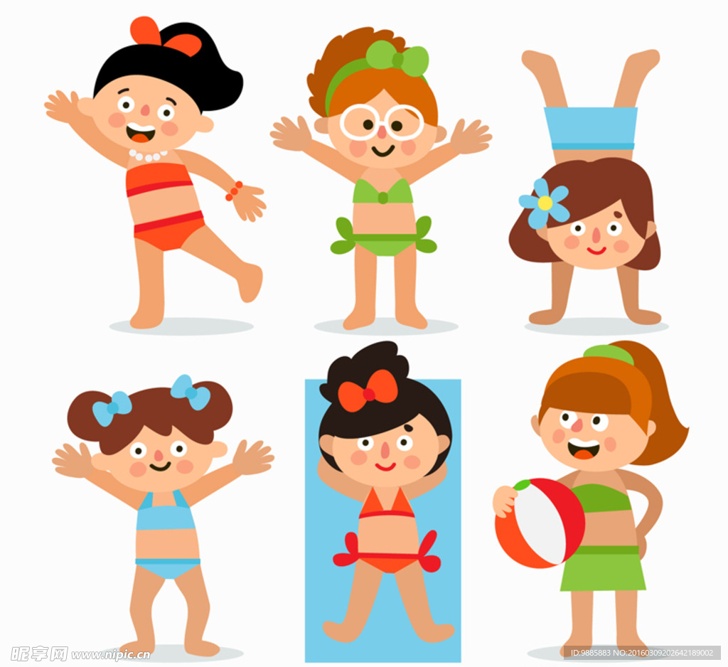 夏季沙滩女孩