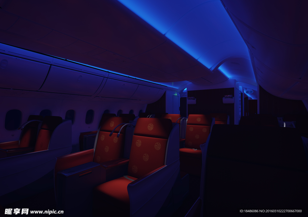 787飞机 睡眠灯光