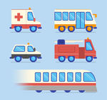 救护车 公交车 警车 消防车