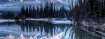 冬日湖边风景