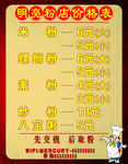 粉店价目表