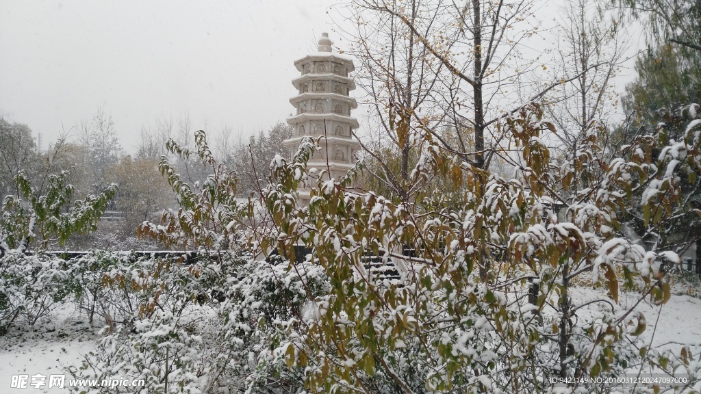别墅雪景