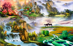 冰晶画油画