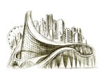 矢量素描建筑背景