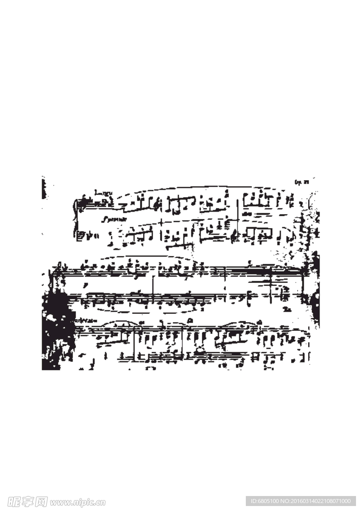 矢量抽象音符背景素材