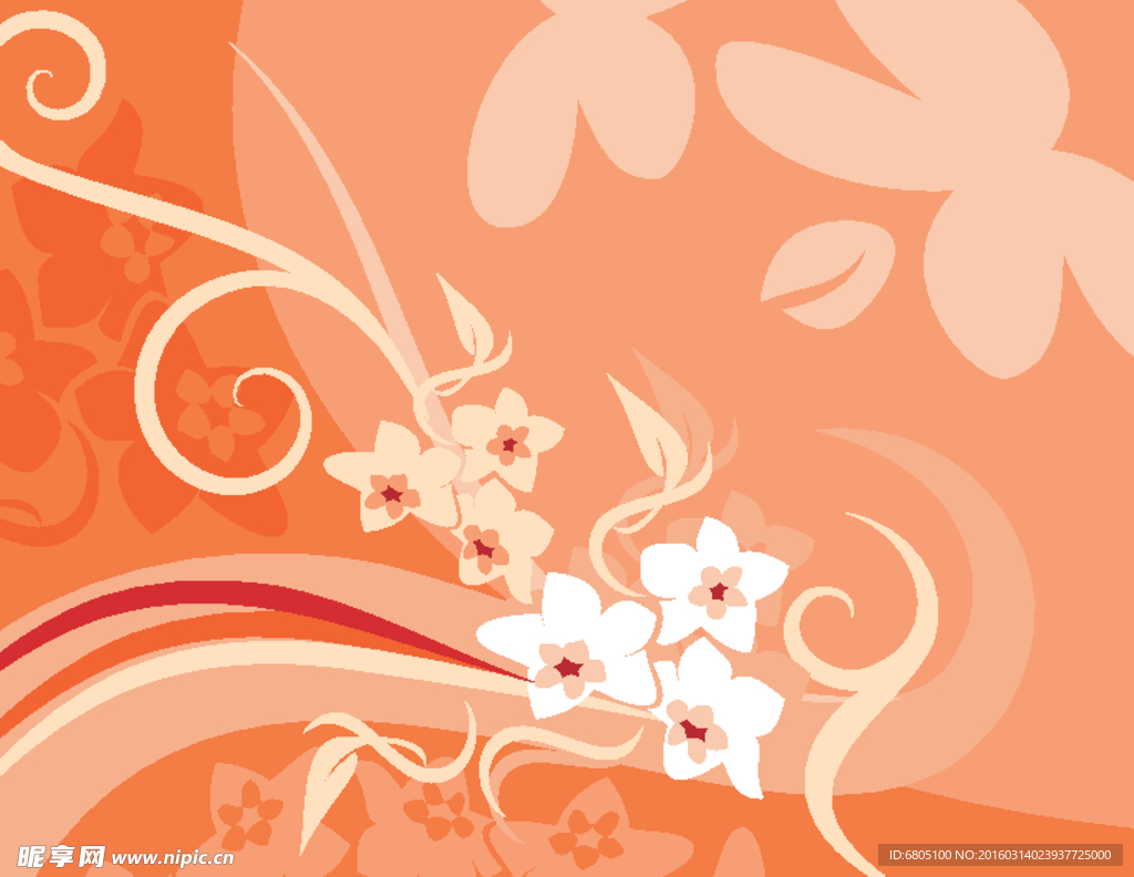 矢量花纹背景底纹