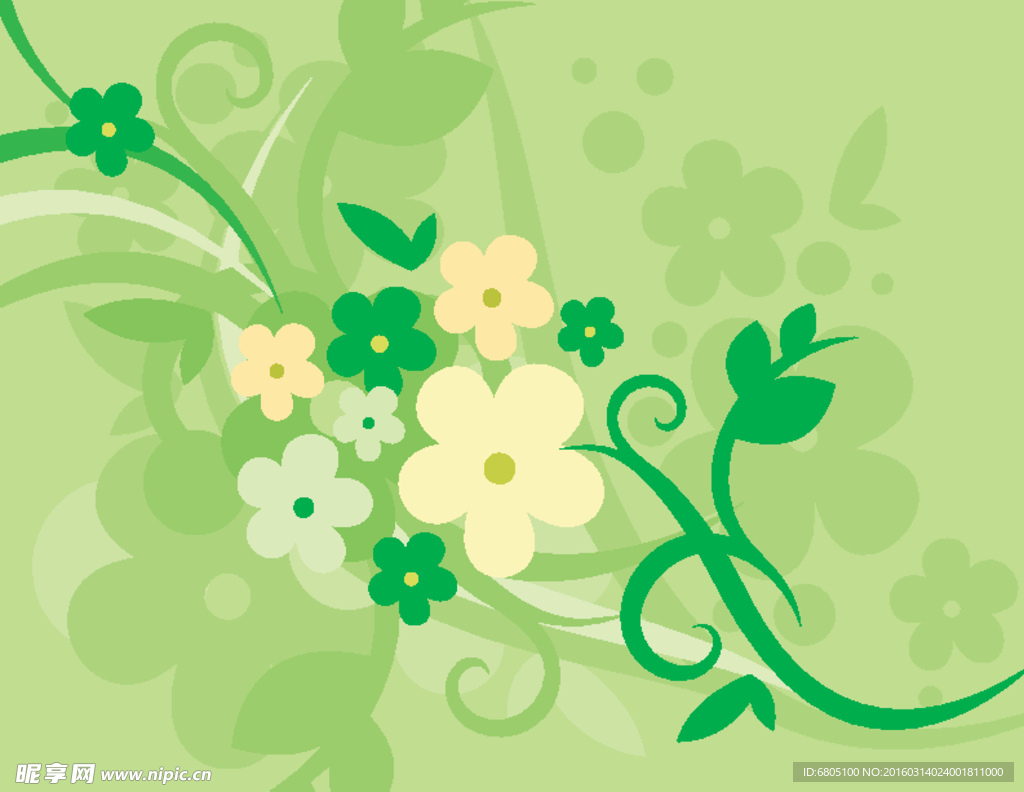 矢量花纹背景底纹