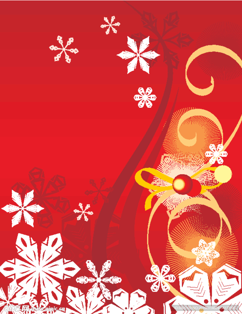 矢量雪花花纹背景底纹