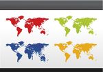 矢量彩色世界地图
