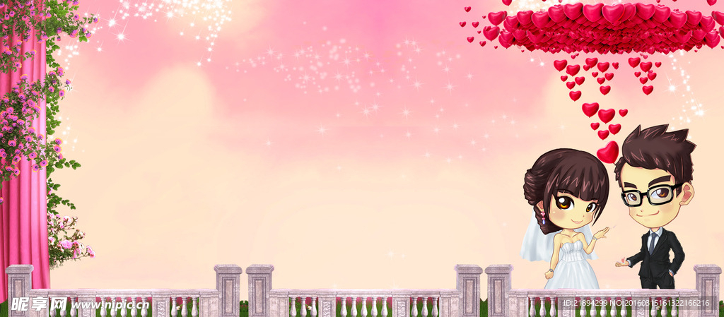 结婚素材背景