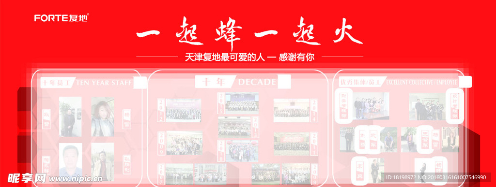 房地产10周年年会员工表彰照片