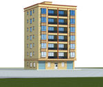 7层住宅楼3D Max效果图