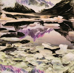 山水云纹理画