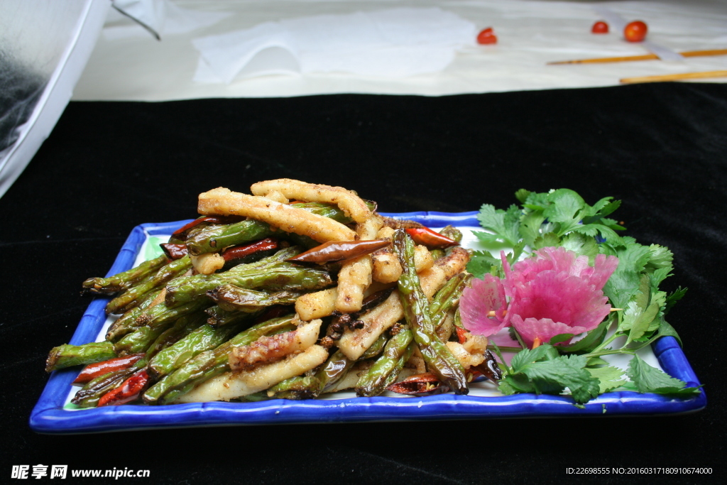 四季豆煸鱿鱼