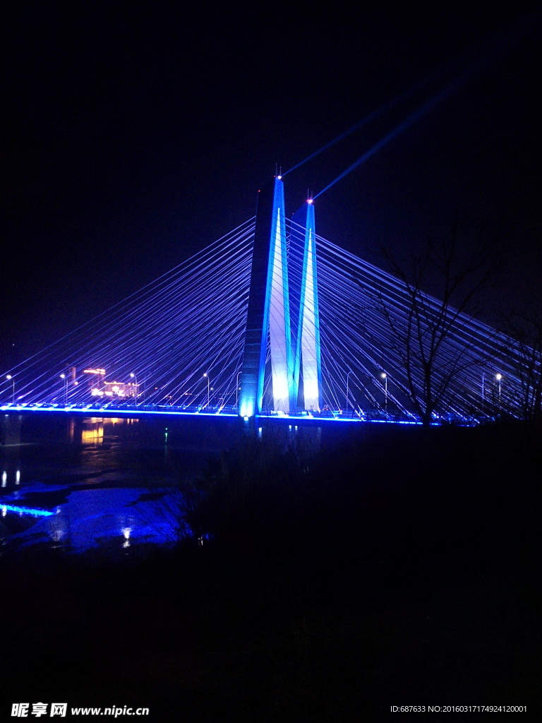 河源迎客大桥夜景