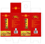 酒盒不合层展开图