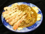 炸蟹棒咖喱饭