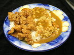 炸鸡肉咖喱饭