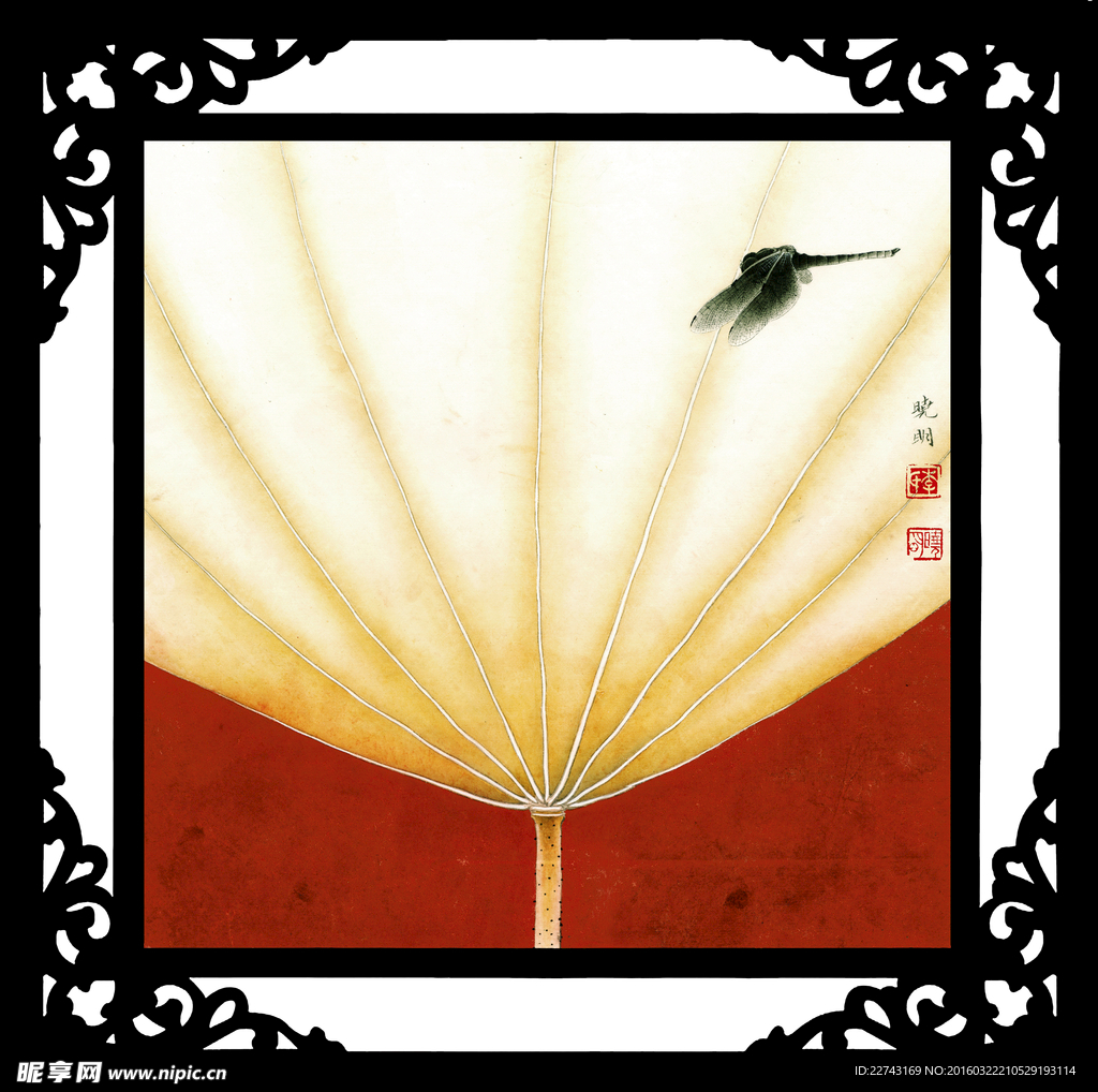工笔晓明国画
