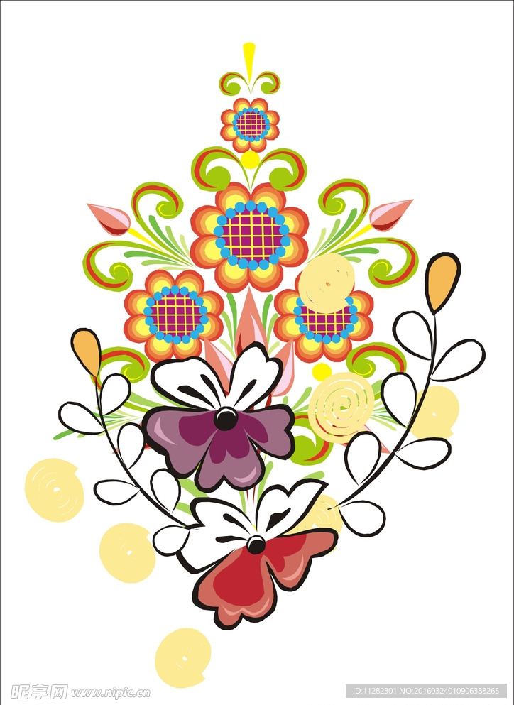 卡通花