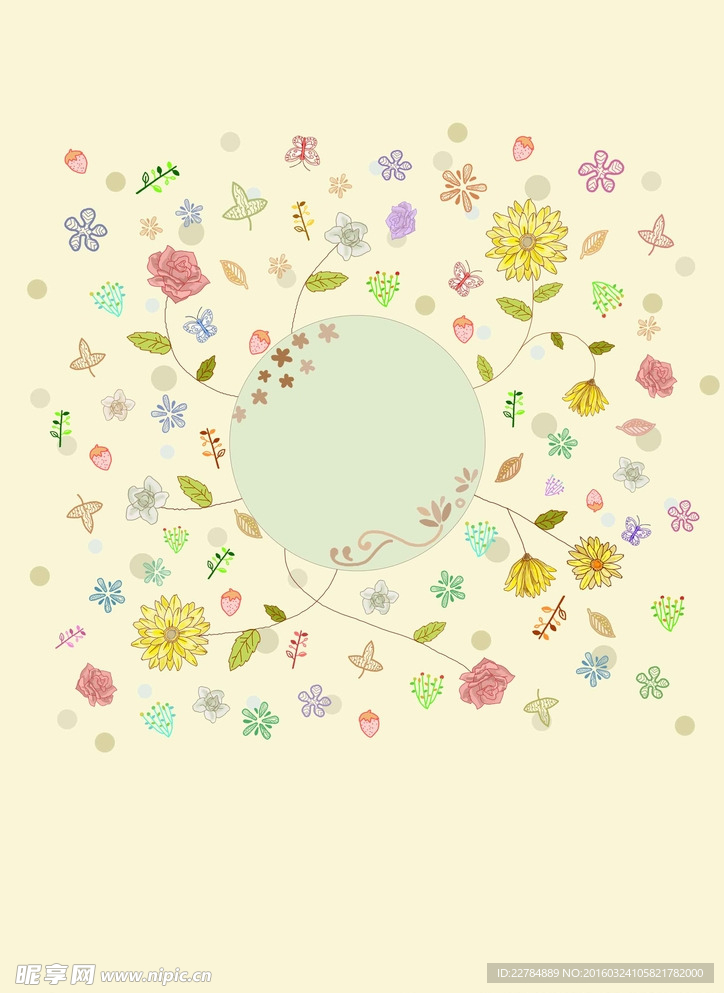 鸢土社手绘碎花纸