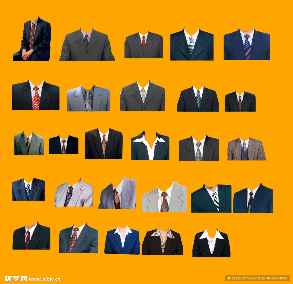 寸照衣服西装正装