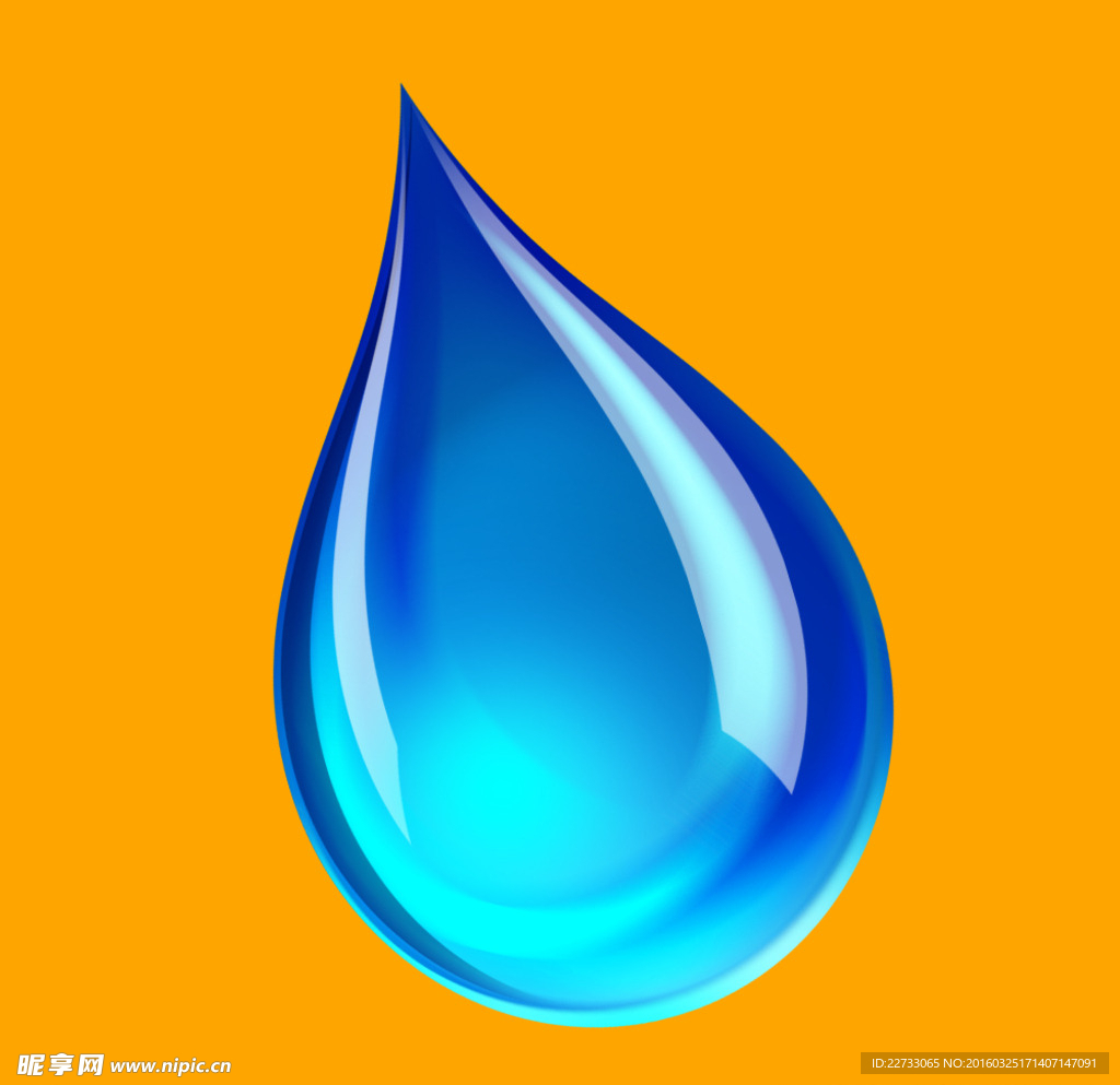 漂亮蓝色水滴