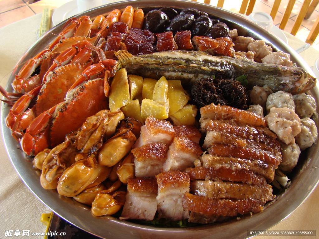 海鲜肉盆