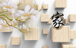 3D兰花背景墙