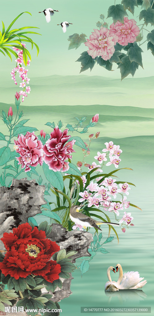 花鸟山水