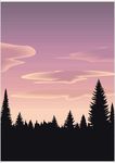 油画 山景