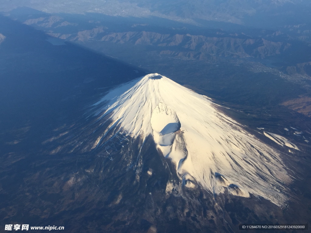 鸟瞰富士山