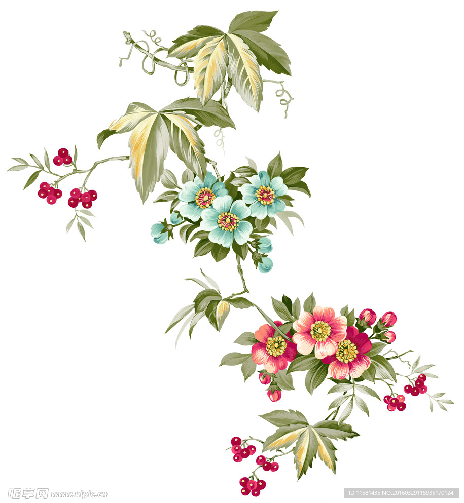 分层花卉