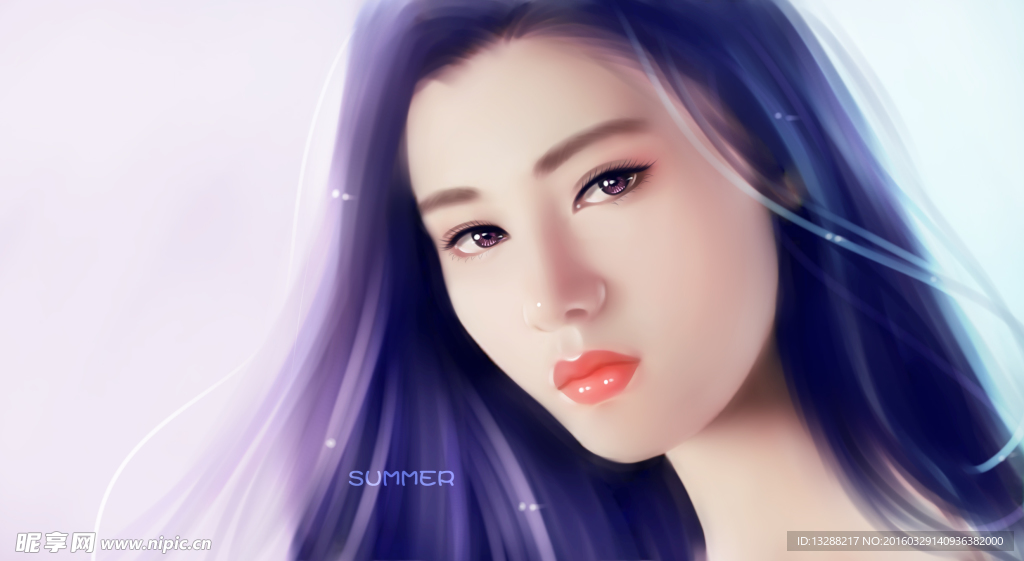 手绘 插画女主