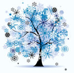 一棵雪花树