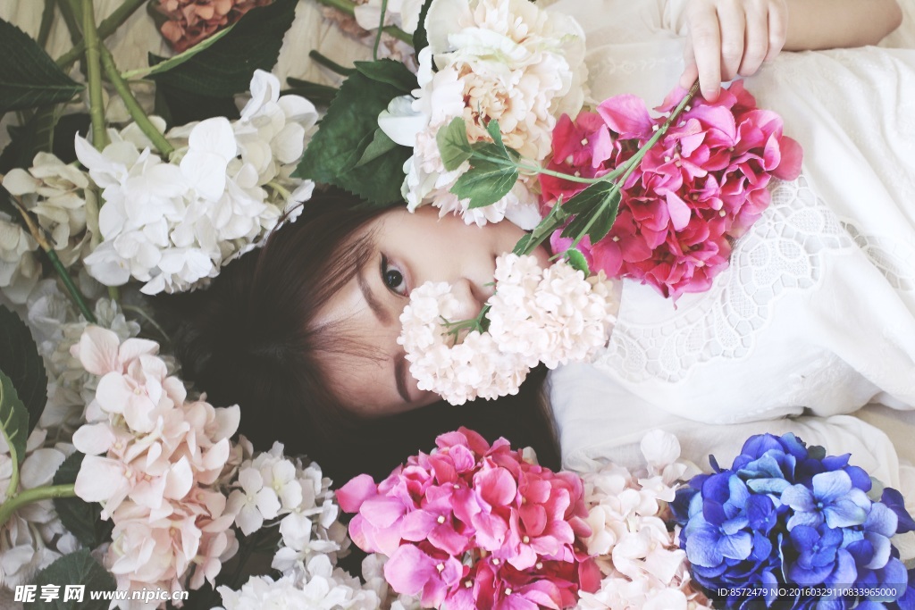 鲜花美女