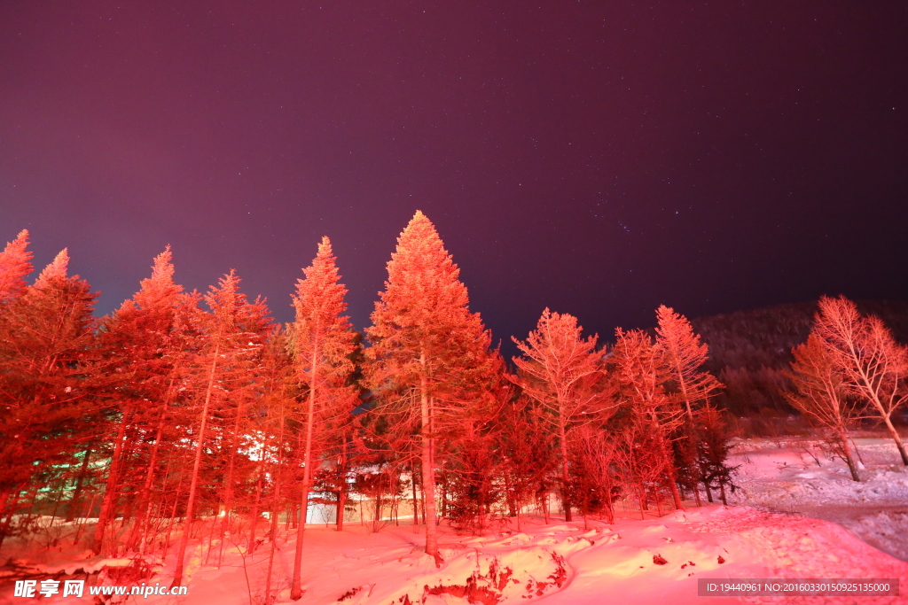 雪乡夜景