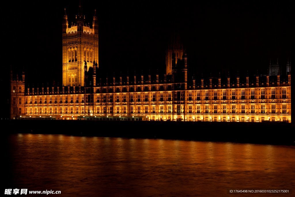 英国城市的夜景