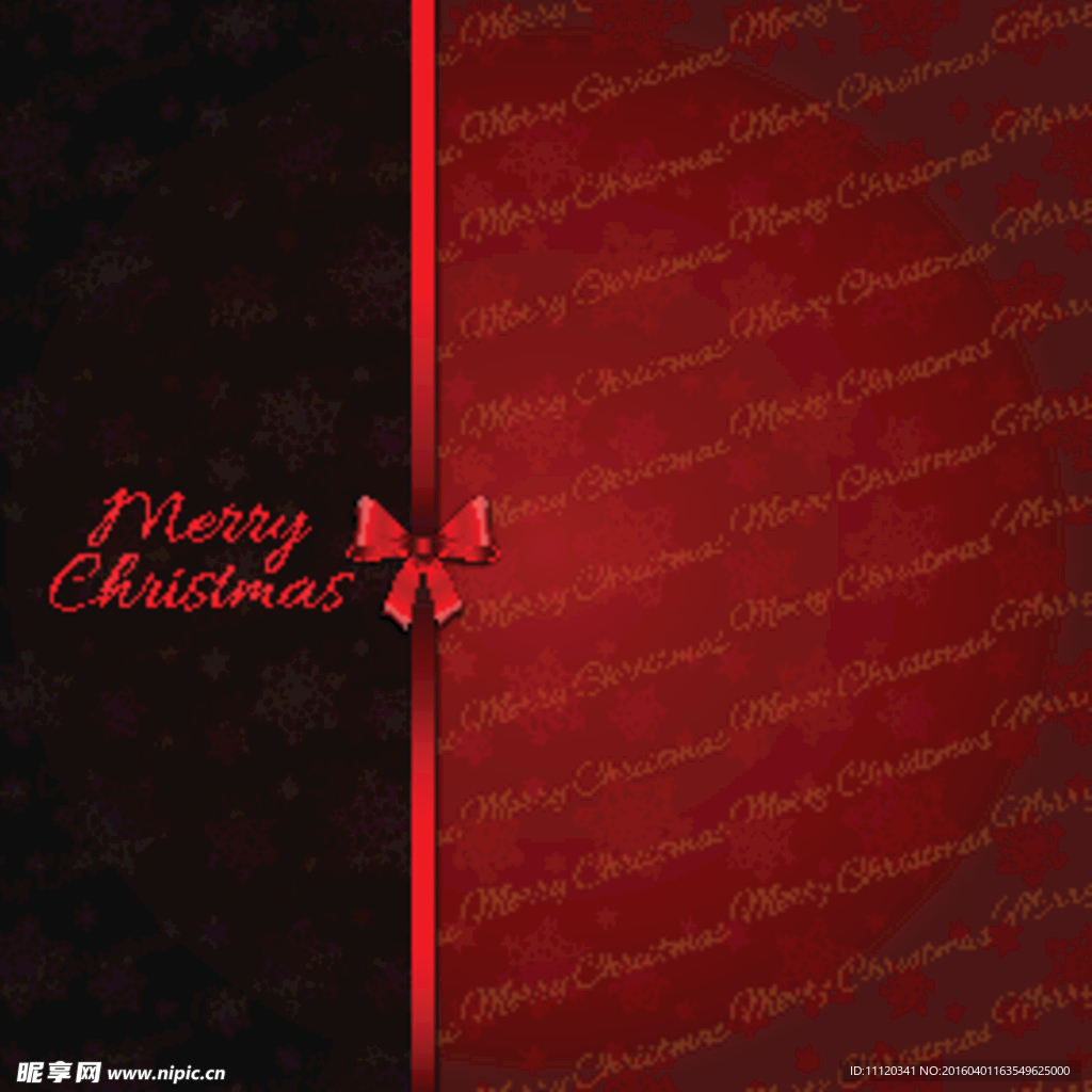 红色圣诞节贺卡矢量素材