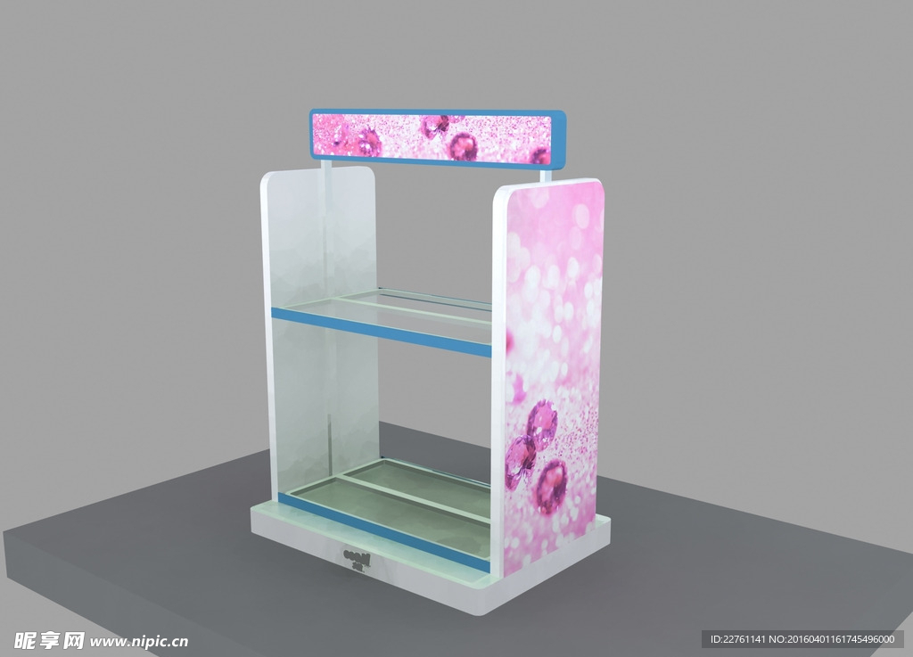 小型中岛柜3d设计效果图