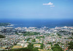 日本北海道城市俯视图
