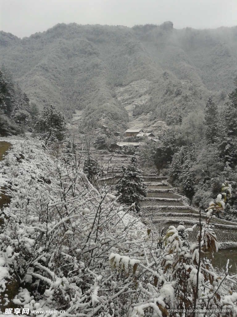 乡村雪景