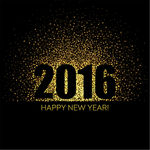 2016年新年快乐光晕贺卡矢量