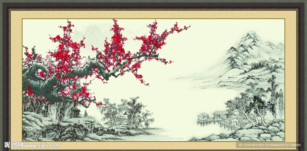 国画梅花