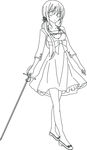素色执剑少女