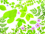 绿叶鲜花元素源文件素材
