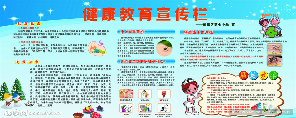 冬季展板 健康教育 冬季预防